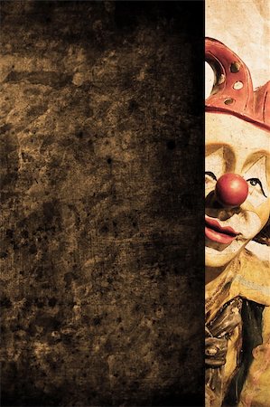 old funny clown in retro design look Stock Photo - Budget Royalty-Free & Subscription, Code: 400-05186926