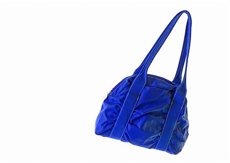 Blue bag over white Stock Photo - Budget Royalty-Free & Subscription, Code: 400-05187450