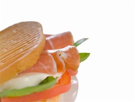 simsearch:400-07669697,k - panini sandwich with fresh caprese and parma ham Foto de stock - Super Valor sin royalties y Suscripción, Código: 400-05187882