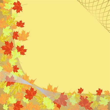 silver maple - golden autumn frame, vector illustration Stock Photo - Budget Royalty-Free & Subscription, Code: 400-05187997