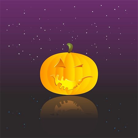 simsearch:400-04421964,k - Halloween pumpkin with reflection, vector illustration for your design Foto de stock - Super Valor sin royalties y Suscripción, Código: 400-05188002