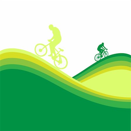Green bicycle frame, vector illustration Fotografie stock - Microstock e Abbonamento, Codice: 400-05188037