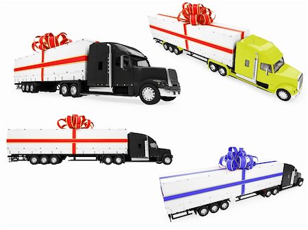 Isolated collection of surprise truck Stock Photo - Budget Royalty-Free & Subscription, Code: 400-05188061