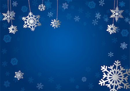 Christmas card illustration, background. Christmas snow. The falling snow. Blue. Stock Photo - Budget Royalty-Free & Subscription, Code: 400-05188062