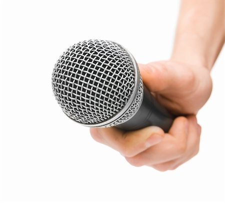 simsearch:400-06858495,k - Microphone isolated on white Stock Photo - Budget Royalty-Free & Subscription, Code: 400-05188235