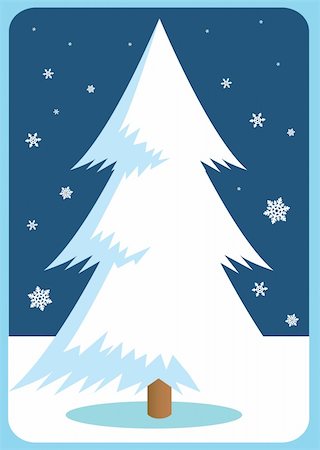 simsearch:400-05188308,k - Christmas card illustration, background. Christmas snow. The falling snow. Blue. Christmas tree. Stock Photo - Budget Royalty-Free & Subscription, Code: 400-05188655