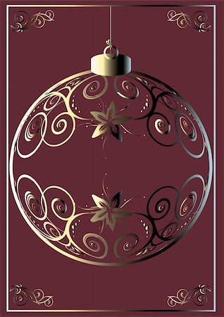 simsearch:400-05188308,k - Christmas card illustration, background. Christmas snow. The falling snow. Christmas ball. Stock Photo - Budget Royalty-Free & Subscription, Code: 400-05188659