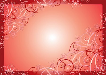 Christmas card illustration, background. Christmas snow. Red. Stock Photo - Budget Royalty-Free & Subscription, Code: 400-05188662