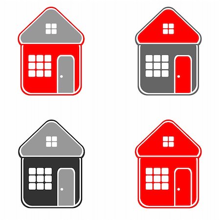 simsearch:400-07033344,k - House. Icons. Vector art in Adobe illustrator EPS format, compressed in a zip file. The different graphics are all on separate layers so they can easily be moved or edited individually. The document can be scaled to any size without loss of quality Foto de stock - Super Valor sin royalties y Suscripción, Código: 400-05188801