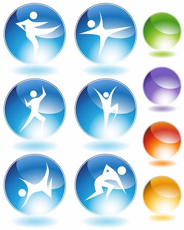 simsearch:400-04849066,k - Karate crystal icon set isolated on a white background. Foto de stock - Super Valor sin royalties y Suscripción, Código: 400-05188836