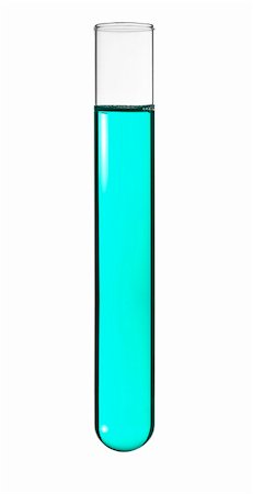 Isolated test tube with a cyan liquid. Stock Photo - Budget Royalty-Free & Subscription, Code: 400-05188846