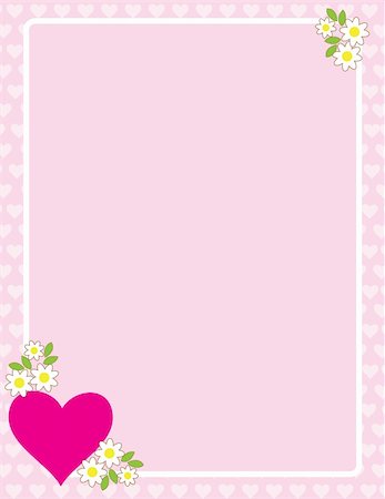 A frame or border featuring a heart and apple blossoms Stock Photo - Budget Royalty-Free & Subscription, Code: 400-05189085