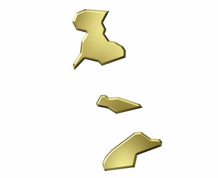 simsearch:400-05120223,k - Macao 3d golden map isolated in white Photographie de stock - Aubaine LD & Abonnement, Code: 400-05180456