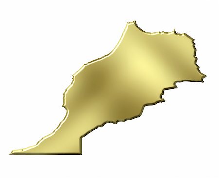 simsearch:400-05120182,k - Maroc Carte dorée 3d isolée en blanc Photographie de stock - Aubaine LD & Abonnement, Code: 400-05180468