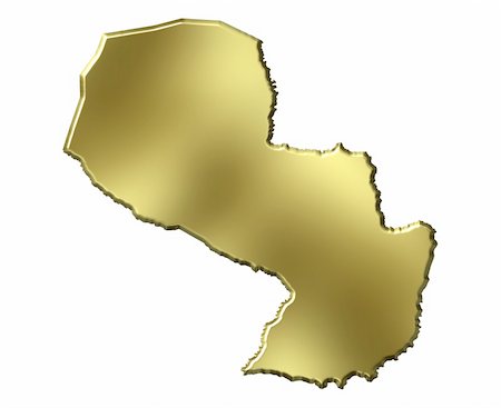 simsearch:400-05120184,k - Paraguay 3d golden map isolated in white Stock Photo - Budget Royalty-Free & Subscription, Code: 400-05180487