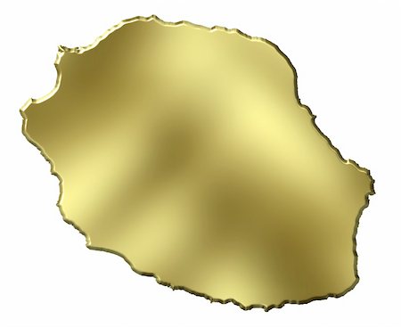 simsearch:400-05120223,k - Reunion 3d golden map isolated in white Photographie de stock - Aubaine LD & Abonnement, Code: 400-05180494