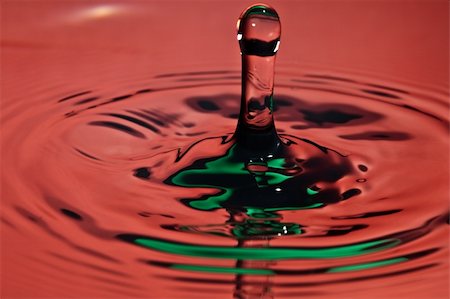 closeup of a water splash in red tones Stock Photo - Budget Royalty-Free & Subscription, Code: 400-05180544