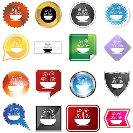 steaming soup - Soup variety icon set isolated on a white background. Stock Photo - Budget Royalty-Free & Subscription, Code: 400-05180633