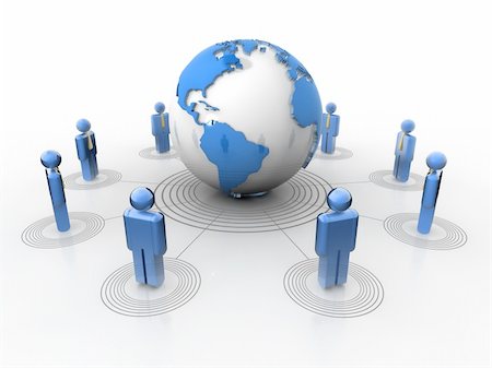 Conceptual network of people surrounding Earth globe Stock Photo - Budget Royalty-Free & Subscription, Code: 400-05181012