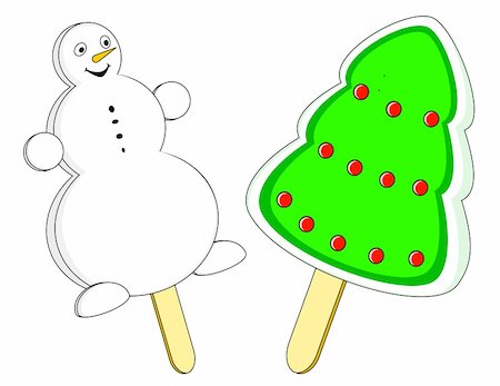 Christmas ice cream Stock Photo - Budget Royalty-Free & Subscription, Code: 400-05181208