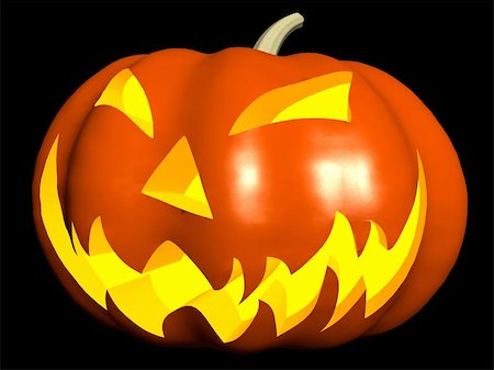 Isolated render of halloween pumpkin Stock Photo - Budget Royalty-Free & Subscription, Code: 400-05181210