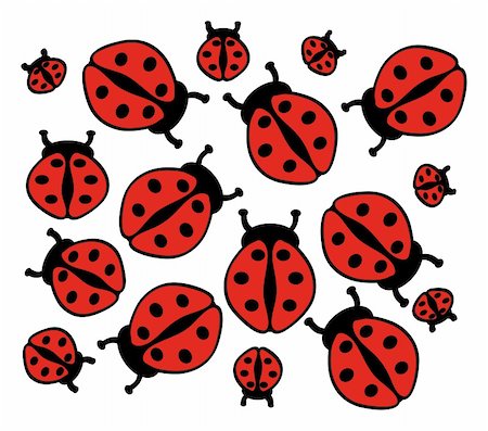 nice illustration of ladybug isolated on white background Stock Photo - Budget Royalty-Free & Subscription, Code: 400-05181227