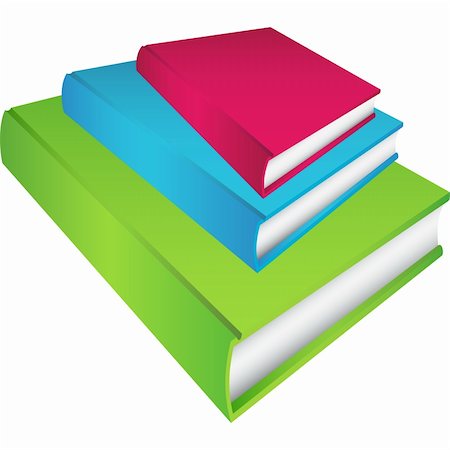 red and blue folder icon - A set of 3 books in 3D stacked on each other. Stock Photo - Budget Royalty-Free & Subscription, Code: 400-05181241