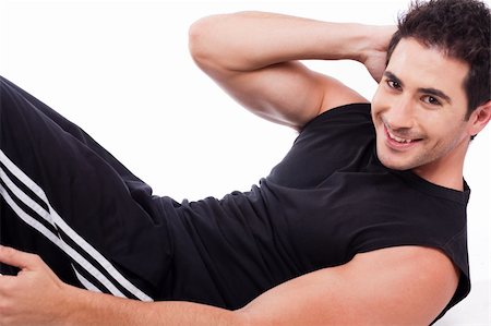 Man doing Abdomen exercise Stock Photo - Budget Royalty-Free & Subscription, Code: 400-05181348