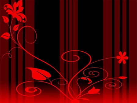 red floral ornament Photographie de stock - Aubaine LD & Abonnement, Code: 400-05181924