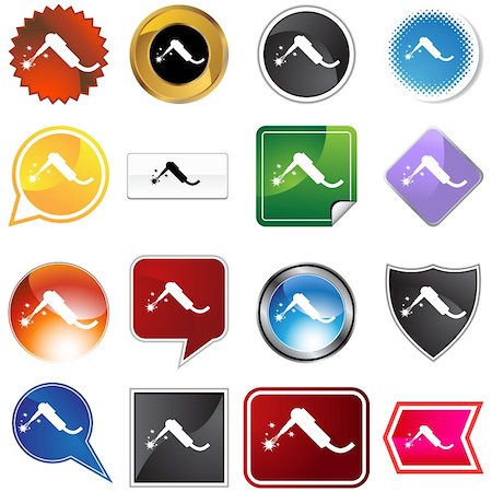 diamond tools - Welding torch icon set isolated on a white background. Stock Photo - Budget Royalty-Free & Subscription, Code: 400-05182074