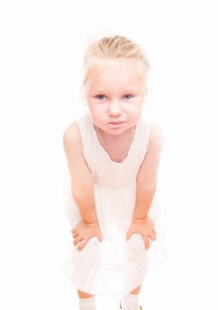 Little girl isolated on white Stock Photo - Budget Royalty-Free & Subscription, Code: 400-05182256