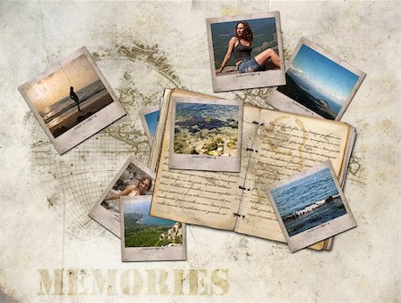 person photocopy - The holiday memories in summer photo and notebook Stock Photo - Budget Royalty-Free & Subscription, Code: 400-05182286