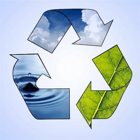 simsearch:400-04384469,k - Recycle Symbol - Air, Water, Earth Stock Photo - Budget Royalty-Free & Subscription, Code: 400-05182410