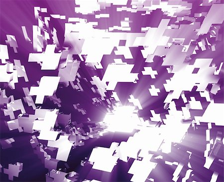 simsearch:400-08492092,k - Abstract background illustration of shattered exploding geometric shapes Fotografie stock - Microstock e Abbonamento, Codice: 400-05182950