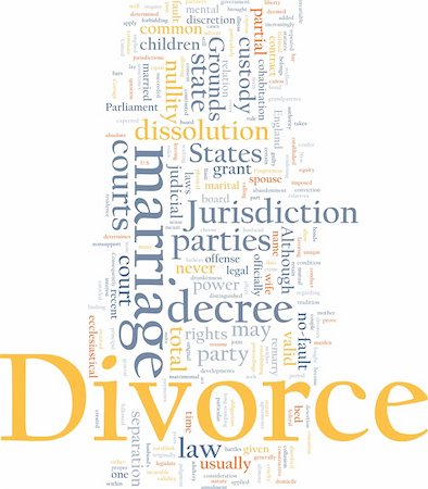 Word cloud concept illustration of divorce marriage Stock Photo - Budget Royalty-Free & Subscription, Code: 400-05182994