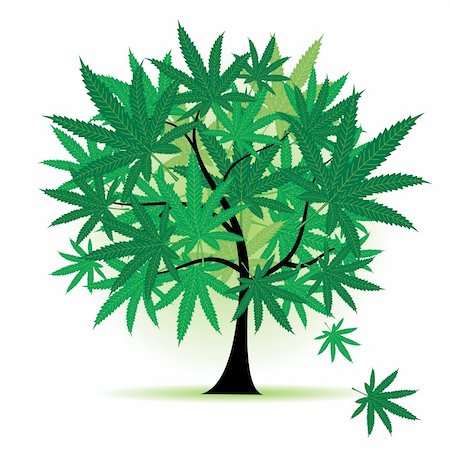 simsearch:400-05239929,k - Art tree fantasy, cannabis leaf Stock Photo - Budget Royalty-Free & Subscription, Code: 400-05183187