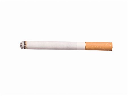 simsearch:640-03256518,k - Lit cigarette isolated on a white background Foto de stock - Super Valor sin royalties y Suscripción, Código: 400-05183265