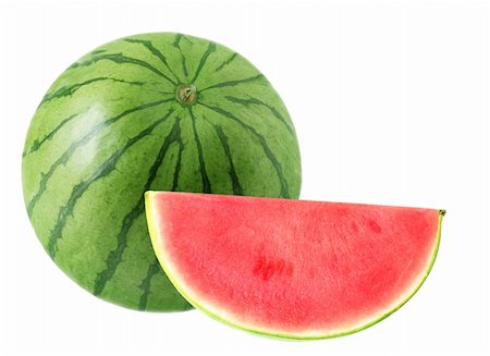 dole (artist) - Fresh watermelon fruit isolated on white background Photographie de stock - Aubaine LD & Abonnement, Code: 400-05194511