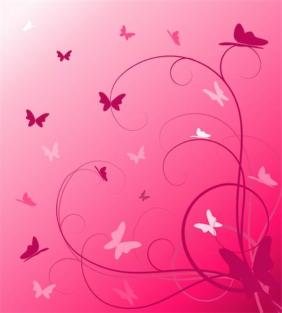 simsearch:400-04079769,k - Abstract spring floral background with butterflies (vector) Stock Photo - Budget Royalty-Free & Subscription, Code: 400-05194691