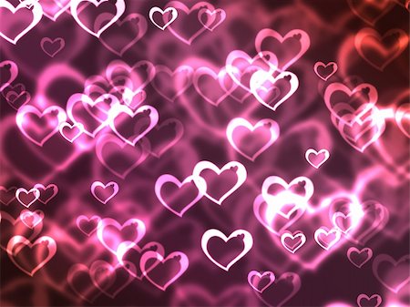entertainment lights pattern - Abstract glowing Hearts on a colorful background Stock Photo - Budget Royalty-Free & Subscription, Code: 400-05194745