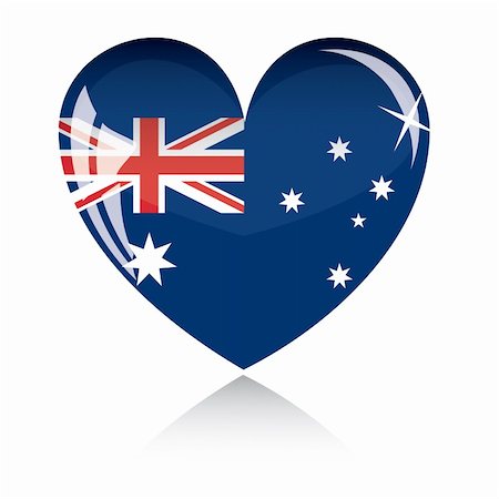 simsearch:400-04783033,k - Vector heart with Australia flag texture isolated on a white background. Foto de stock - Super Valor sin royalties y Suscripción, Código: 400-05195594