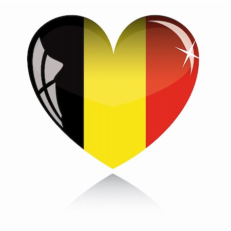simsearch:400-04783033,k - Vector heart with Belgium flag texture isolated on a white background. Foto de stock - Super Valor sin royalties y Suscripción, Código: 400-05195595