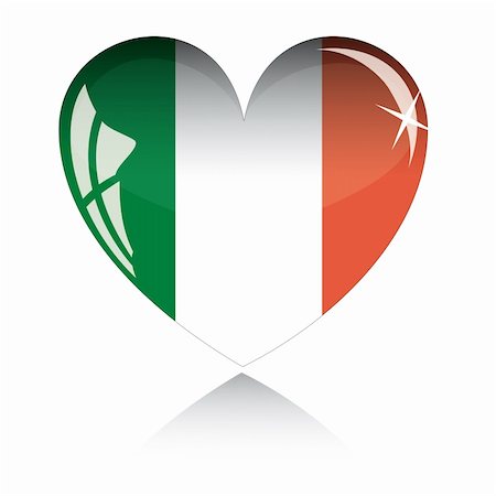simsearch:400-04783033,k - Vector heart with Italy flag texture isolated on a white background. Foto de stock - Super Valor sin royalties y Suscripción, Código: 400-05195617
