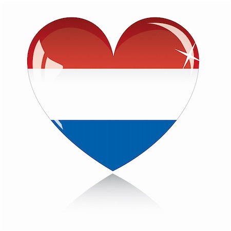 simsearch:400-04783033,k - Vector heart with Netherland flag texture isolated on a white background. Foto de stock - Super Valor sin royalties y Suscripción, Código: 400-05195639