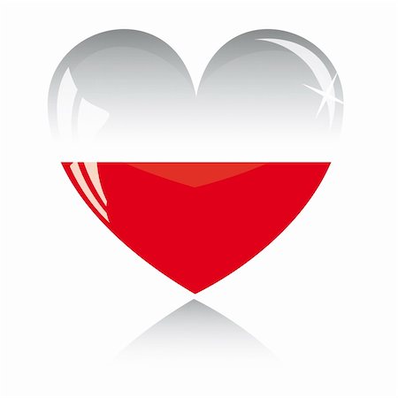 simsearch:400-04783033,k - Vector heart with Poland flag texture isolated on a white background. Foto de stock - Super Valor sin royalties y Suscripción, Código: 400-05195641