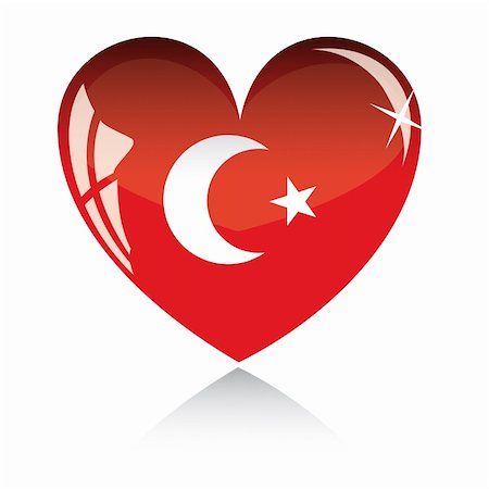 simsearch:400-04783033,k - Vector heart with Turkey flag texture isolated on a white background. Foto de stock - Super Valor sin royalties y Suscripción, Código: 400-05195655