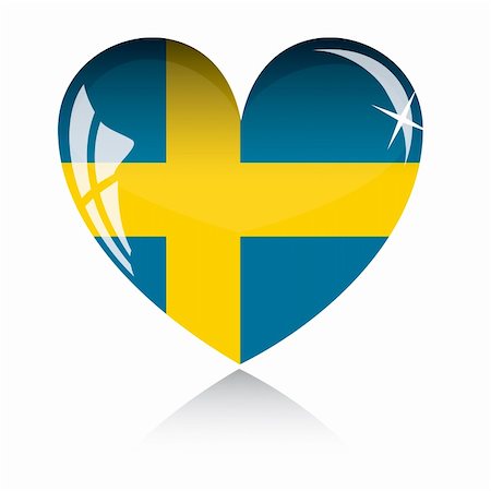 simsearch:400-04783033,k - Vector heart with Sweden flag texture isolated on a white background. Foto de stock - Super Valor sin royalties y Suscripción, Código: 400-05195652