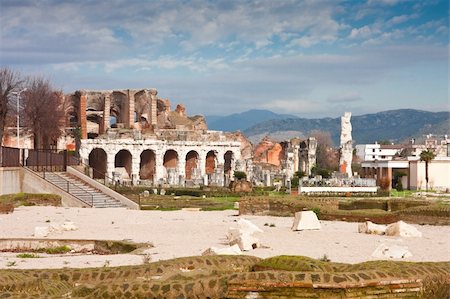 simsearch:400-04669290,k - Santa Maria Capua Vetere Amphitheater in Capua city, Italy in december 2009. Stock Photo - Budget Royalty-Free & Subscription, Code: 400-05195754