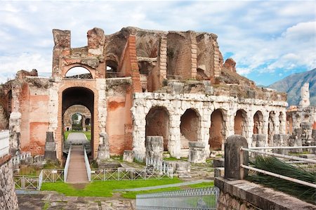 simsearch:400-04669290,k - Santa Maria Capua Vetere Amphitheater in Capua city, Italy in december 2009. Stock Photo - Budget Royalty-Free & Subscription, Code: 400-05195758