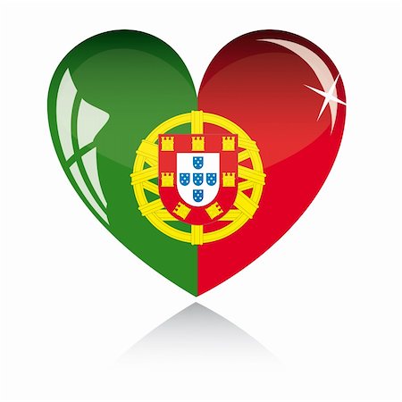 simsearch:400-04783033,k - Vector heart with Portugal flag texture isolated on a white background. Foto de stock - Super Valor sin royalties y Suscripción, Código: 400-05196291